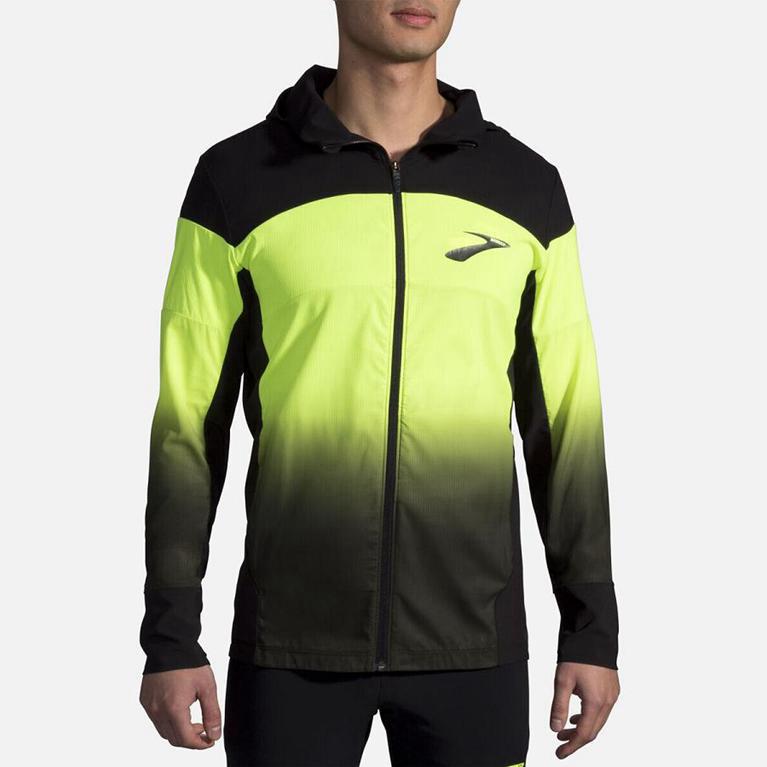 Brooks Elite Canopy Men's Running Jackets - Yellow (84216-KFUY)